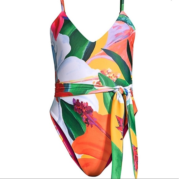 NWT Mara Hoffman Gamela floral one piece swimsuit sz XS - Picture 4 of 9